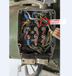 Elektrischer Anschlusskasten mit Verdrahtung