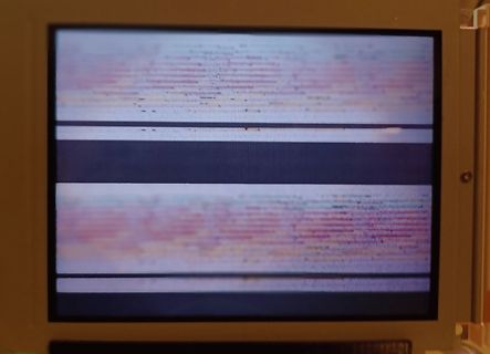 Abfotografierter Bildschirm mit Signalverlauf