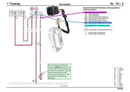 Stromlaufplan Diagnose-Interface Touareg