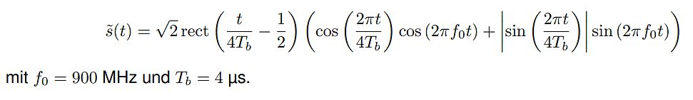 Mathematische Formel für ein Signal