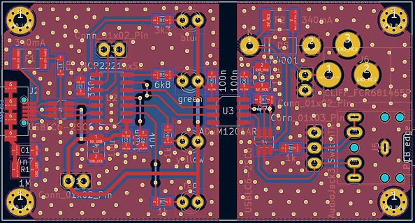 CAD-Ansicht eines Leiterplatten-Layouts