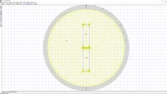 Finite-Elemente-Netz in einer Simulationssoftware