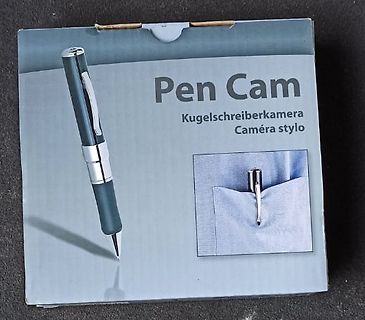 Verpackung einer Pen Cam Kugelschreiberkamera