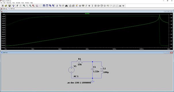 LTspice Simulation Schaltplan und Frequenzgang