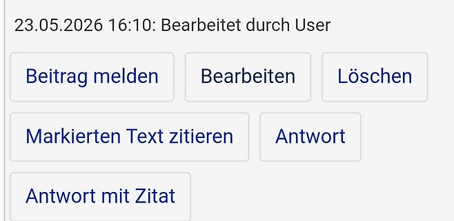 Forum-Benutzeroberfläche mit Schaltflächen