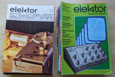 Zwei Ausgaben der Zeitschrift elektor