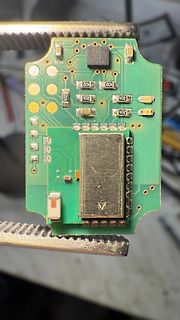 Foto einer Leiterplatte mit SMD-Bauteilen