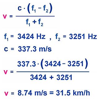 Berechnung der Schallgeschwindigkeit mittels Doppler-Effekt
