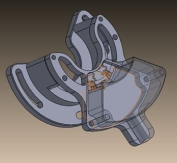 3D-CAD-Modell eines mechanischen Bauteils