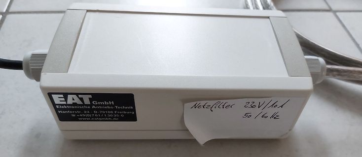 Netzfilter Gehäuse mit Beschriftung
