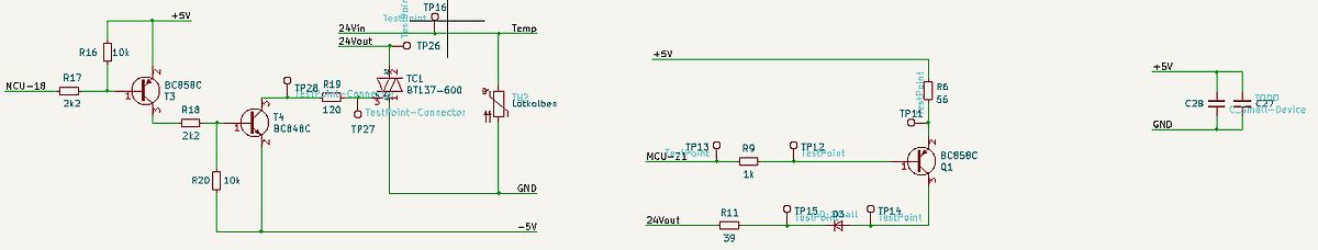Schaltplan mit Transistoren und Triac