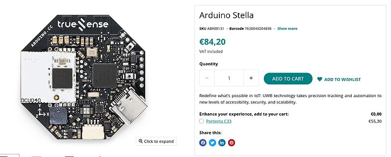 Webshop-Ansicht Arduino Stella