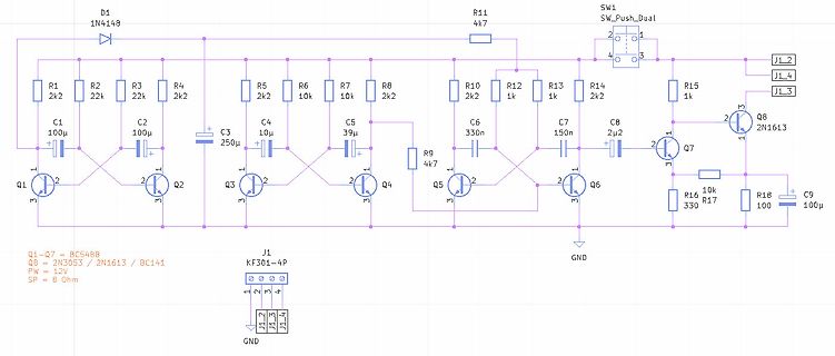 Schaltplan einer Transistor-Schaltung