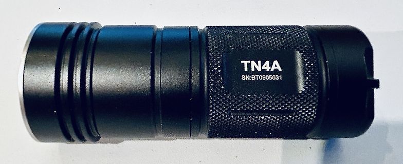 Taschenlampe mit Typenbezeichnung