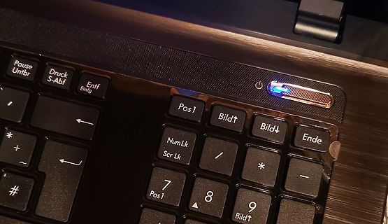 Nahaufnahme einer Laptop-Tastatur