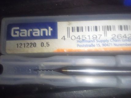 Etikett eines Werkzeugs oder Bohrers