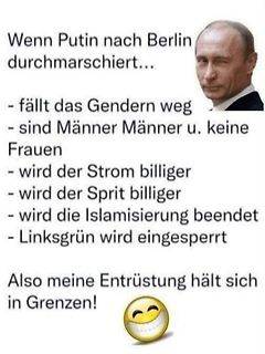 Politisches Meme mit Wladimir Putin