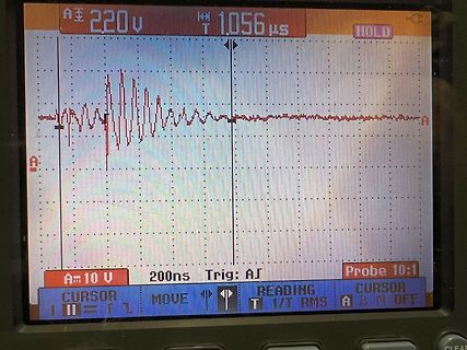 Oszilloskop-Display mit Signalverlauf