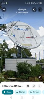 Satellitenschüssel von MDR Thüringen und KiKA