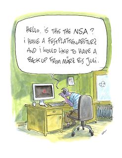 Comic einer Person am Telefon mit Sprechblase