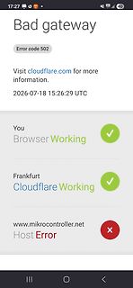 Cloudflare 502 Bad Gateway Fehlermeldung