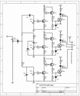 Schaltplan eines RGB LED Light Organs