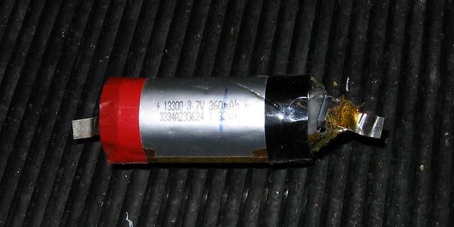 Beschädigter Lithium-Polymer-Akku
