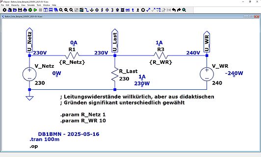 LTspice Schaltplan einer Simulation