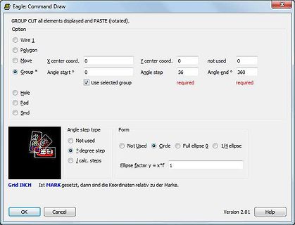 Eagle Command Draw Dialogfenster