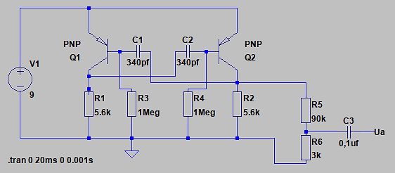 Schaltplan einer Transistor-Schaltung