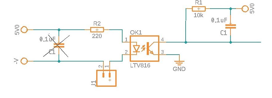 Schaltplan mit Optokoppler LTV816