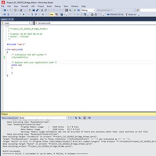 Screenshot der Microchip Studio Entwicklungsumgebung