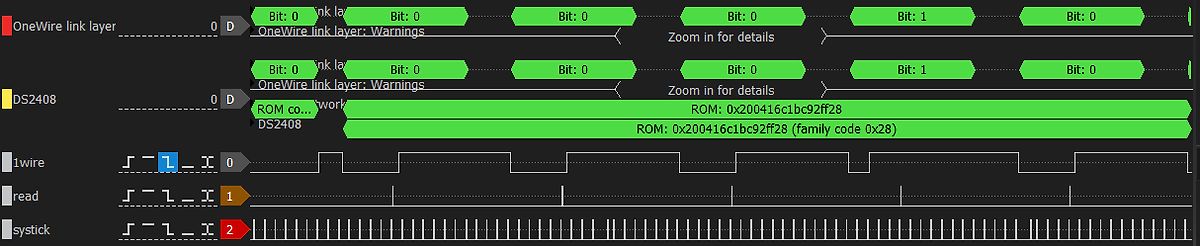 Logikanalysator-Auszug OneWire Kommunikation