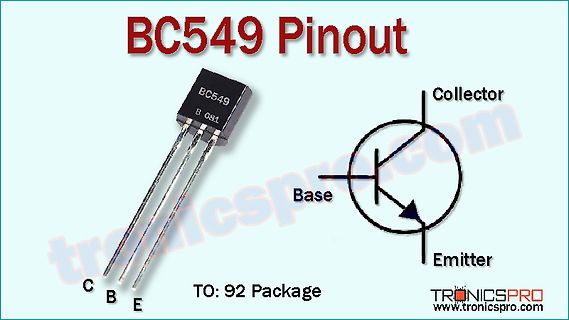 Pinbelegung BC549 Transistor