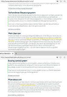 Website-Text zu Concens Inline-Aktuatoren