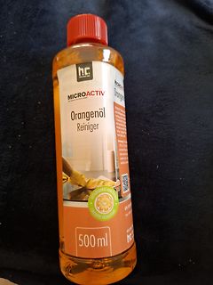 Flasche Orangenöl Reiniger