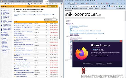 Screenshot des mikrocontroller.net Forums