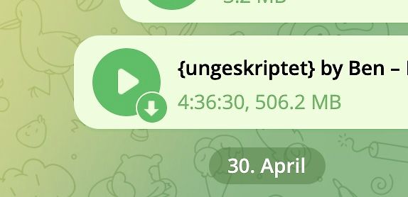 Screenshot einer Dateiliste