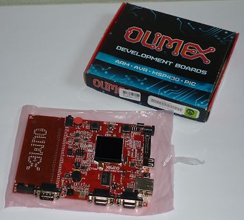 Olimex Development Board und Verpackung