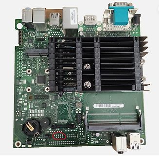 Ein Single-Board-Computer mit Kühlkörper