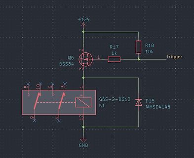 Schaltplan mit MOSFET und Relais