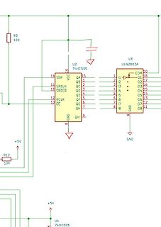 Ausschnitt eines Schaltplans mit ICs