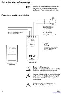 Anschlussdiagramm einer Einzelsteuerung für Elektroinstallationen