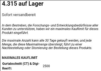 Text eines Verkaufsportals zu einem Kauflimit