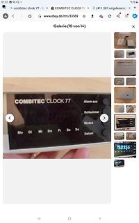 Nahaufnahme eines Combitec Clock 77 Displays