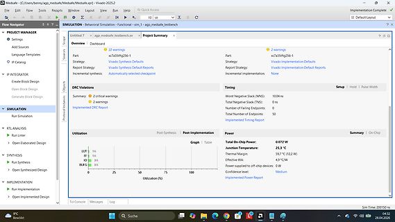 Vivado Implementation Summary Bericht