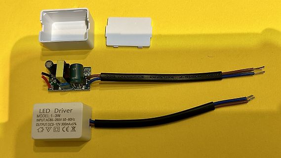 LED Driver Modul mit Gehäuseteilen