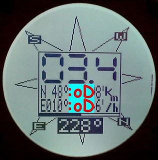 Abfotografiertes LCD-Display mit Messwerten
