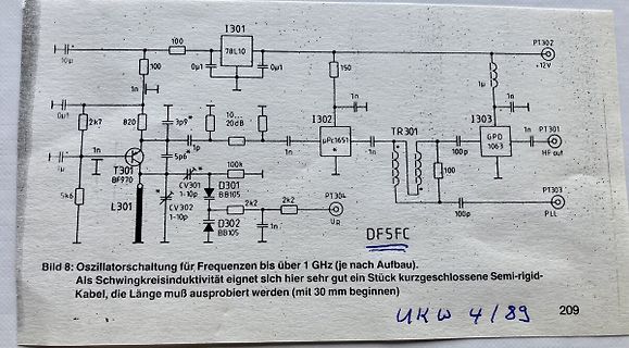 Schaltplan einer Oszillatorschaltung