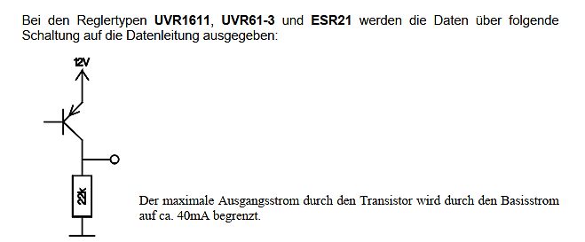 Text mit Schaltplan eines Transistors